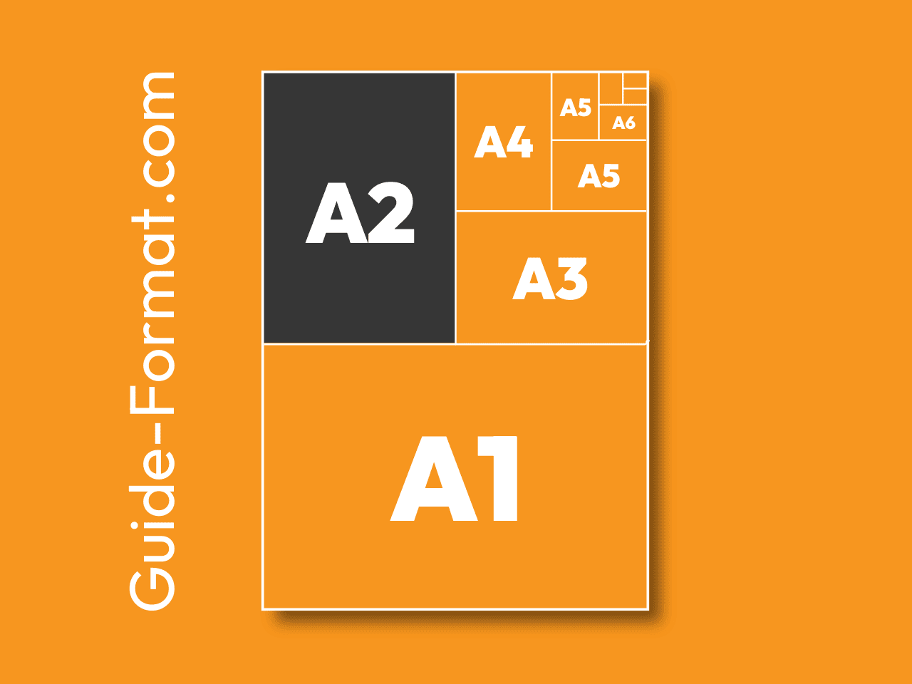 Illustration du concept de superposition du format A pour le format A2