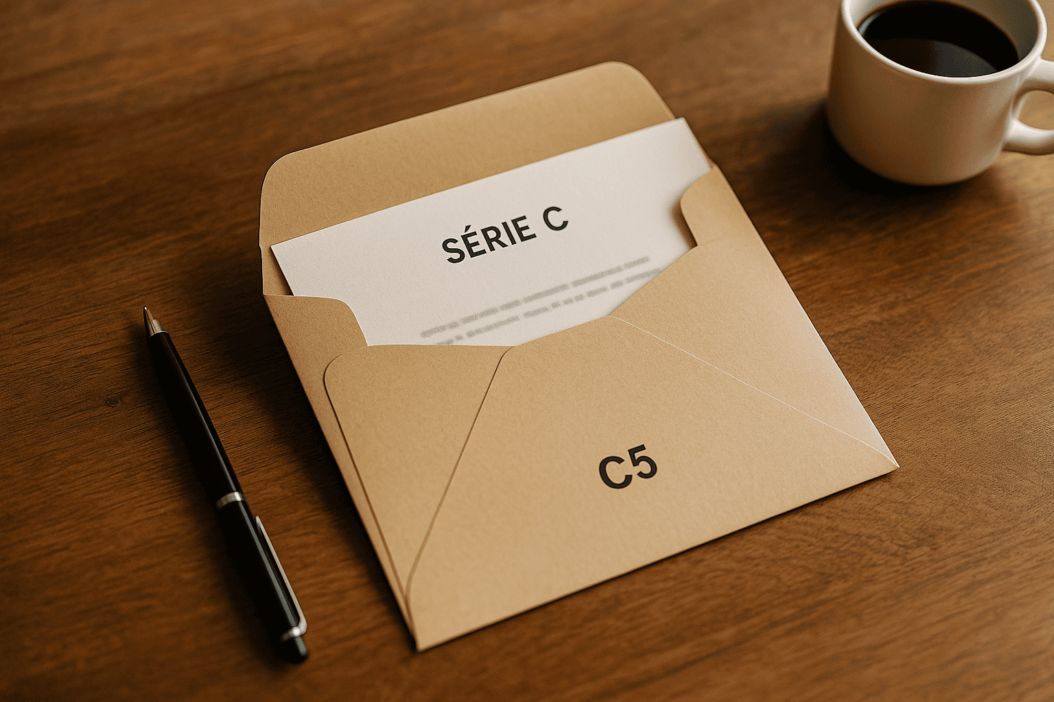 Illustration des formats d'enveloppes de la série C